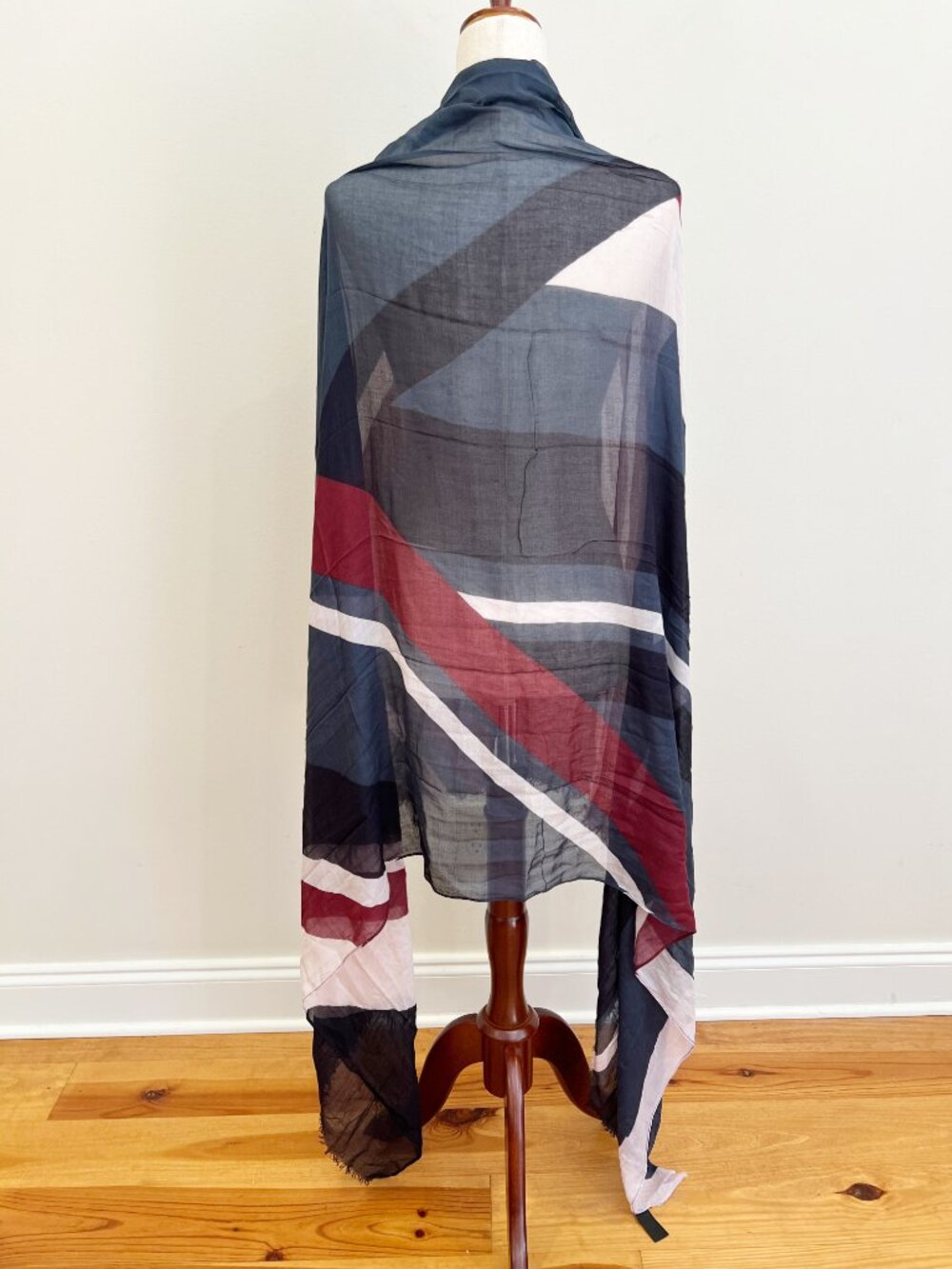 Ann Taylor Scarf Wrap Womens Silk Modal Semi Sheer Multicolor Versatile Flowy
